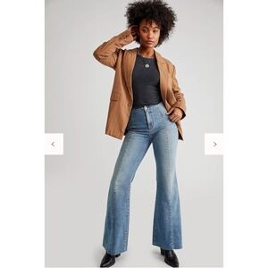 We The Free CRVY Wild Honey Flare jeans 28 raw‎ hem long